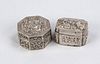 2 Silver boxes, China, Qing dynasty