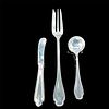 3pc Christofle Pompadour Silverplate Fork, Ladle, and Knife