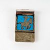 Alpaca Mexico Sterling Silver and Turquoise Inlay Money Clip