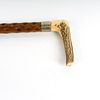 Briarwood Walking Stick with Carved Bone Handle