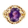 14K Yellow Gold and Amethyst Cocktail Ring