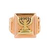 14K Yellow and Rose Gold Judaica Menorah Ring