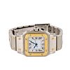 Santos De Cartier Galbee 18K Gold & SS Unisex Wristwatch