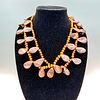 Unique Mother of Pearl Shells with Copper Beads Necklace