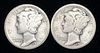 1921-P/D Mercury Silver Dimes (2-coins)