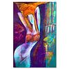 Nadia Volna, "Thankful" Original Acrylic Painting on Canvas, Hand Signed with Letter of Authenticity.