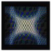 Victor Vasarely (1908-1997), "Cheyt - Stri - Ton de la sÃ©rie Structures Universelles De L'Hexagone" Framed 1975 Heliogravure Print with Letter of Aut