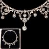 STUNNING ANTIQUE DIAMOND AND PEARL NECKLACE