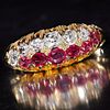 VINTAGE RUBY AND DIAMOND RING