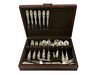 Towle Sterling Silver Flatware Set "Grand Duchess" 51 pieces, No Monograms, Comes in Lined Wooden Chest