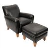 Stickley Leather Craftsman Chair and Ottoman