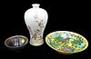 Three Piece Chinese Porcelain Lot