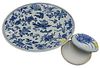 Two Piece Blue and White Chinese Porcelain Grouping
