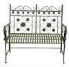 Metal Bench with Floral Back