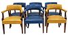 Set of Seven Mid. Century Arm Chairs