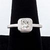 14K White Gold Enhanced Cushion Diamond Ring