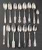 Antique American Coin Silver Spoons, 15