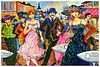 Patricia Govezensky- Original Acrylic on Canvas "Drinks in Paris"