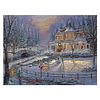 Robert Finale, "Christmas Homecoming" Hand Signed, Artist Embellished AP Limited Edition on Canvas with COA.