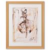 Marta Wiley, Framed Original Mixed Media Painting, Hand Signed and Thumb Printed with Letter of Authenticity.
