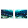 Radiant Reef Limited Edition Giclee Diptych on Canvas (35" x 26") by Wyland, Numbered and Hand Signed with Certificate of Authenticity.