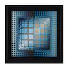 Victor Vasarely (1908-1997), "Koska-Rev (1972)" Framed Heliogravure Print with Letter of Authenticity