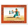RE Society, "Dubonnet.A Leau" Hand Pulled Lithograph, Image Originally by A.M. Cassandra. Includes Letter of Authenticity.