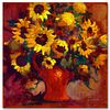 Sunflowers Limited Edition Giclee on Canvas by Simon Bull, Numbered and Signed. This piece comes Gallery Wrapped.