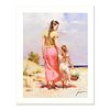 Pino (1939-2010) "Seaside Walk" Limited Edition Giclee. Numbered and Hand Signed; Certificate of Authenticity.