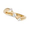NO RESERVE - A DIAMOND DRESS RING in 18ct yellow gold, in a wave design set with three round bril...