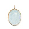 AN AQUAMARINE PENDANT in 14ct yellow gold, set with an oval cabochon cut aquamarine of 9.50 carat...