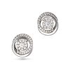 NO RESERVE - A PAIR OF DIAMOND EARRINGS in 18ct white gold, each set with round brilliant cut dia...
