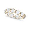 A MOONSTONE ETERNITY RING in 18ct yellow gold, set with a row of round cabochon cut moonstones, s...