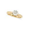 NO RESERVE - A SOLITAIRE DIAMOND RING in 18ct yellow gold, set with a round brilliant cut diamond...