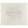 John F. Kennedy Document Signed as President for International Atomic Energy Agency
