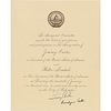 Jimmy and Rosalynn Carter Signed Presidential Inauguration Invitation