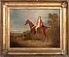 PORTRAIT OF LORD KINERLY & HORSE OIL PAINTING