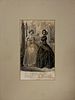 19th Century French Fashion Plate, hand colored engraving