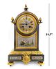 19th C. French Bronze & Porcelain Mantle Clock