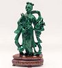 Chinese Hand Carved Malachite Statue