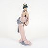 Nao by Lladro Porcelain Figurine, Japanese Lady with Fan