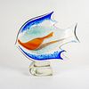 Large Seguso Viro Murano Art Glass Fish Sculpture
