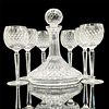 7pc Waterford Crystal Lismore Ships Decanter and Goblets