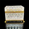 Vintage Cut Crystal and Ormolu Hinged Treasure Box