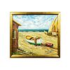 Artist Signed Oil Painting on Canvas, Beach