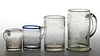 BOHEMIAN FREE-BLOWN AND ENGRAVED / CUT GLASS DRINKING ARTICLES, LOT OF FOUR