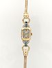 14K Diamond Sapphire Tiffany Watch