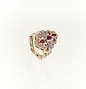 14K Bicolor Ruby Diamond Ring