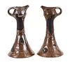 Pair of Bretby Art Pottery Clanta Ware Ewers 