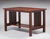 Gustav Stickley Spindled Library Table c1907